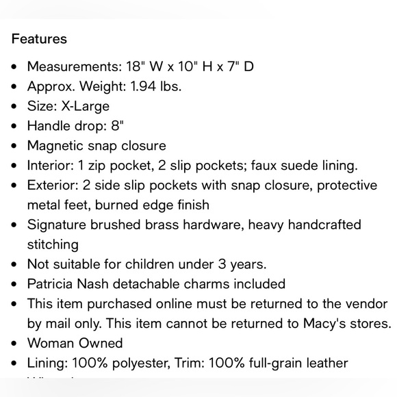 NWT Patricia Nash *15 Year Anniversary* Spring Multi Lione leather shoulder bag - Picture 13 of 14